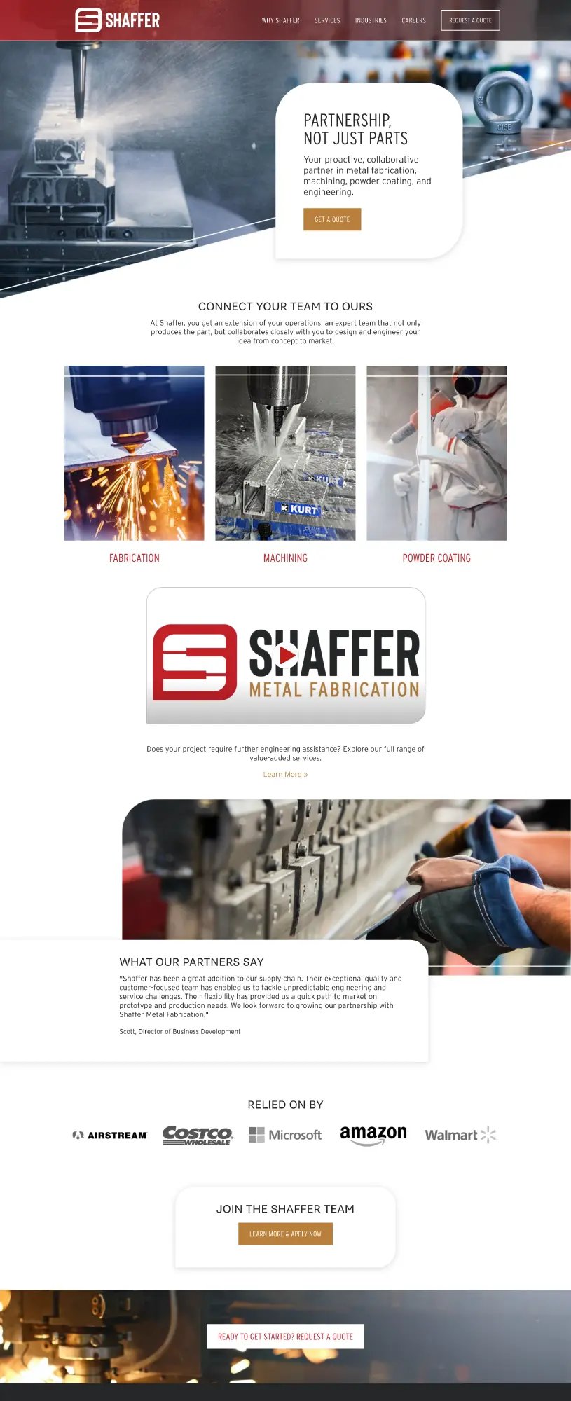 Shaffer Metal Fab home page