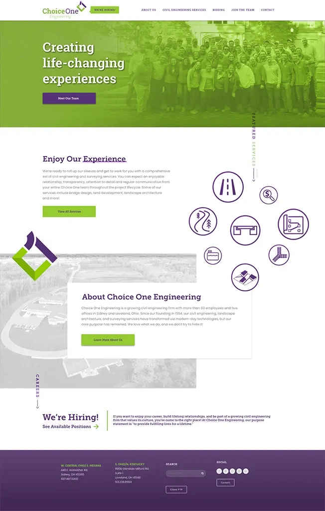 Choice One Engineering Website 2