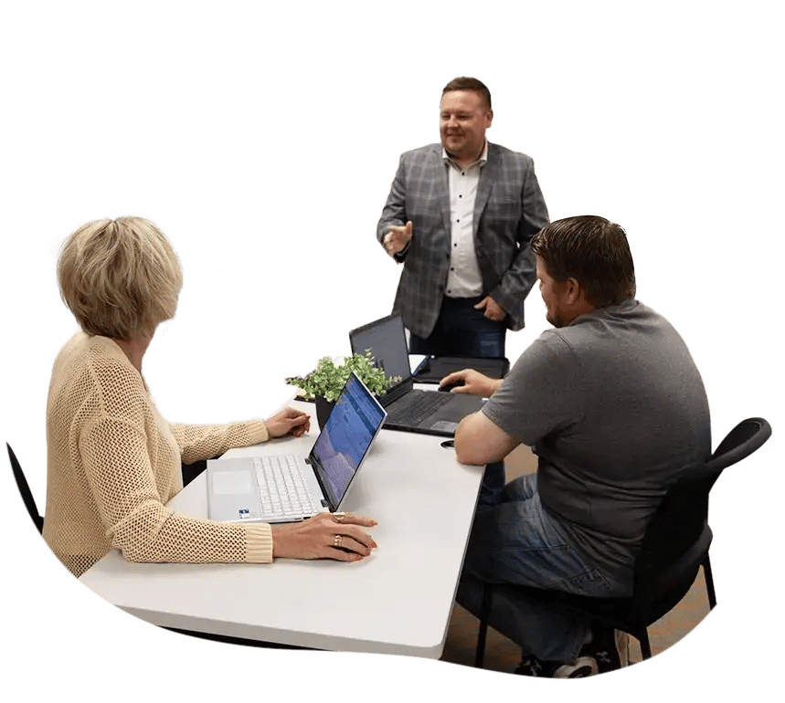 Marketing Essentials team in a meeting