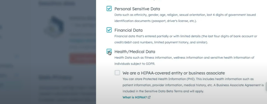 HubSpot HIPAA Options