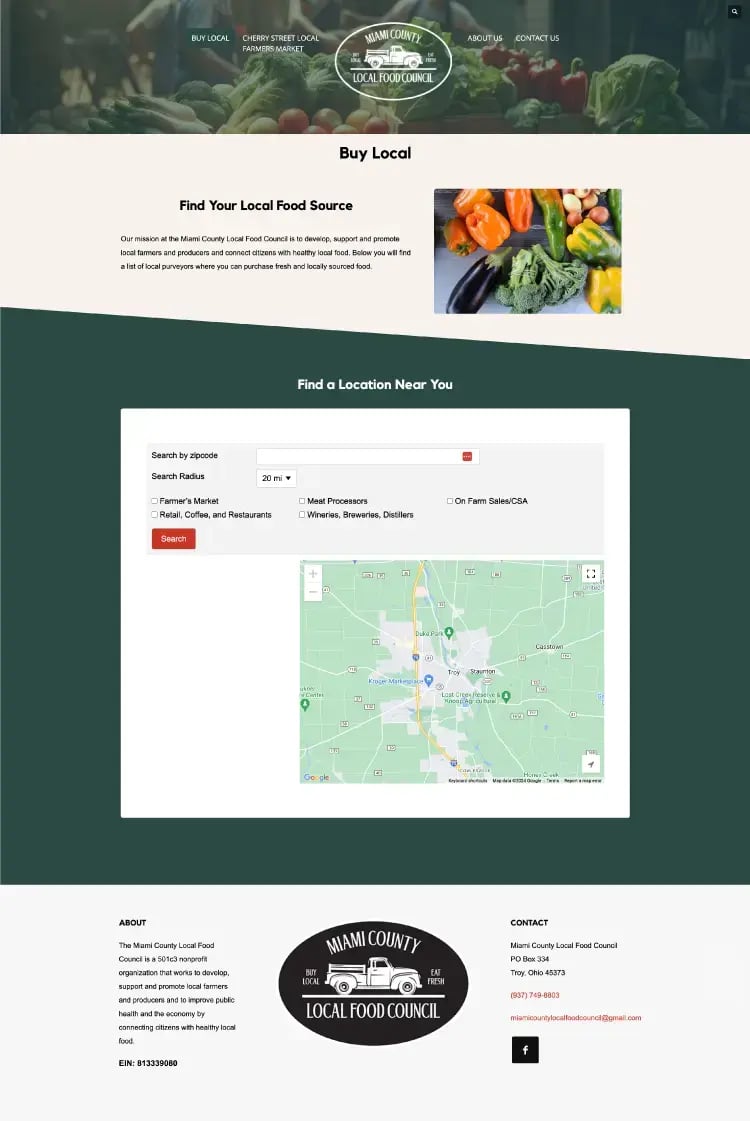 Miami Local Food Council webpage