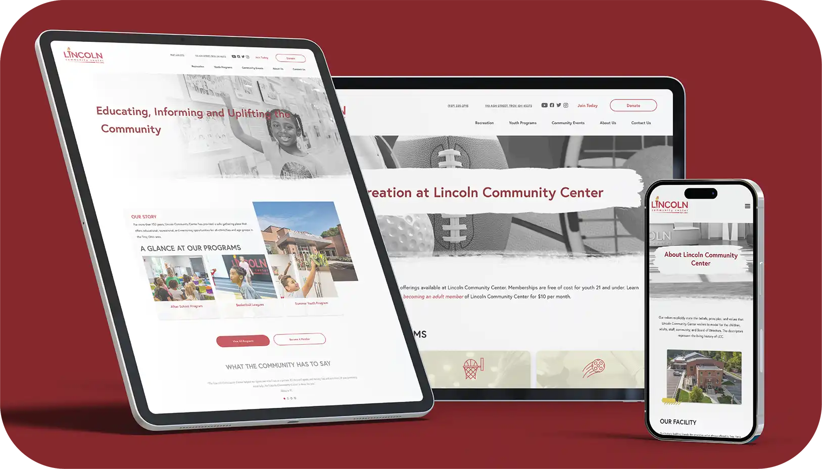 Lincoln Community Center Website