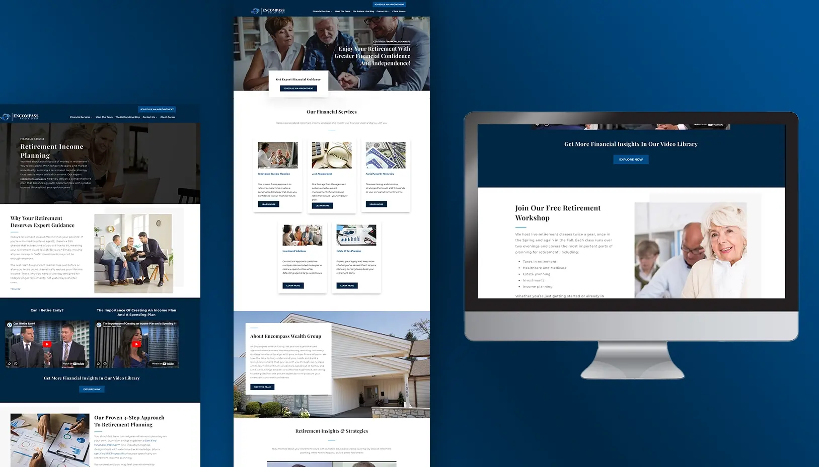 Preview of website redesign for Encompass Wealth Group