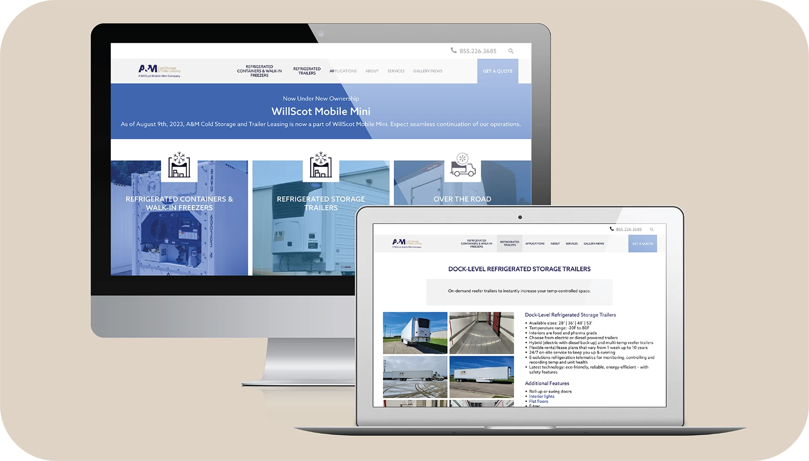 A&M Cold Storage and Trailer Leasing Website