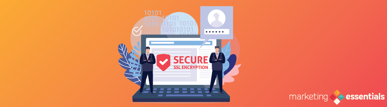 Graphic of website protection with an SSL