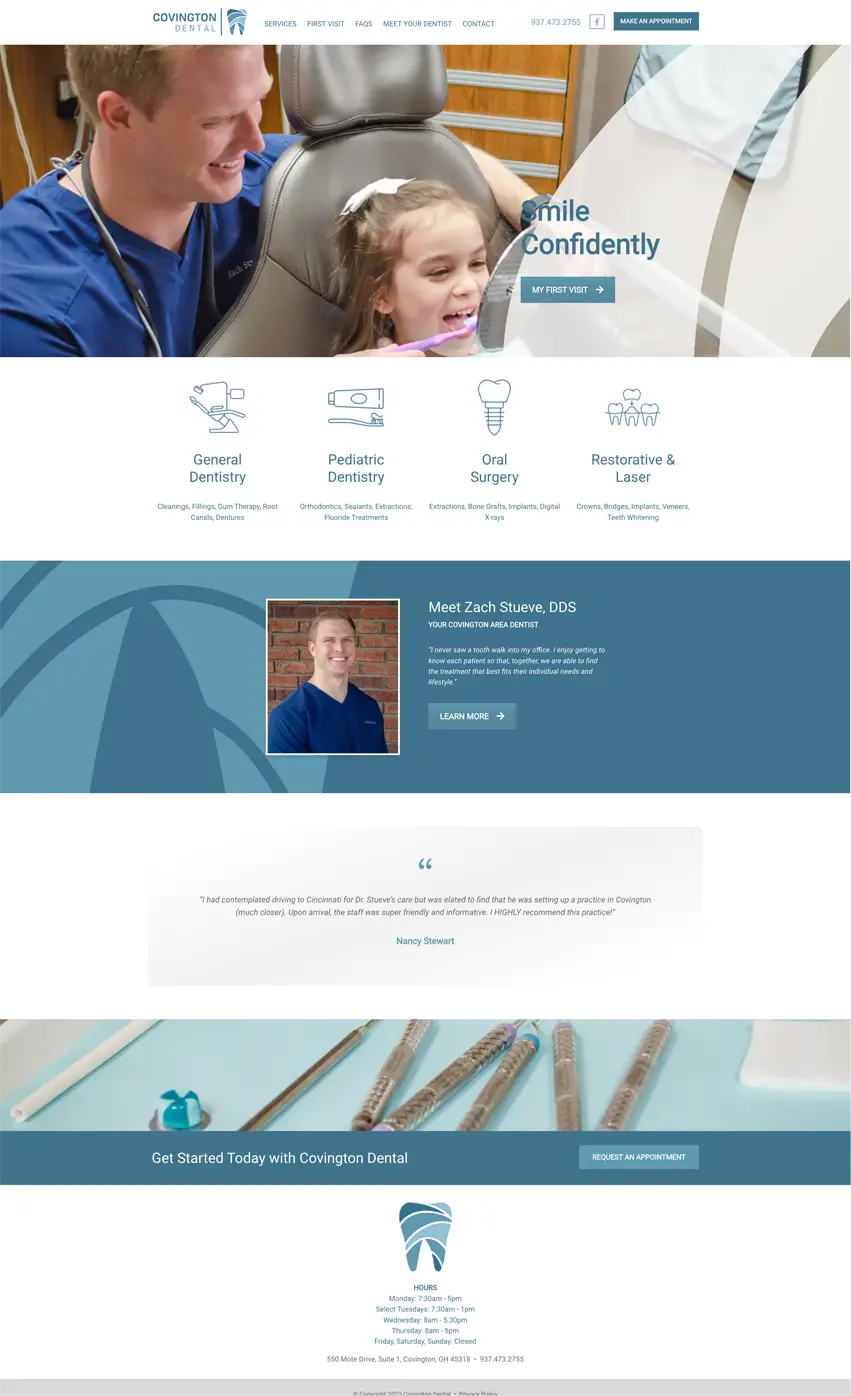 Covington Dental Website 1