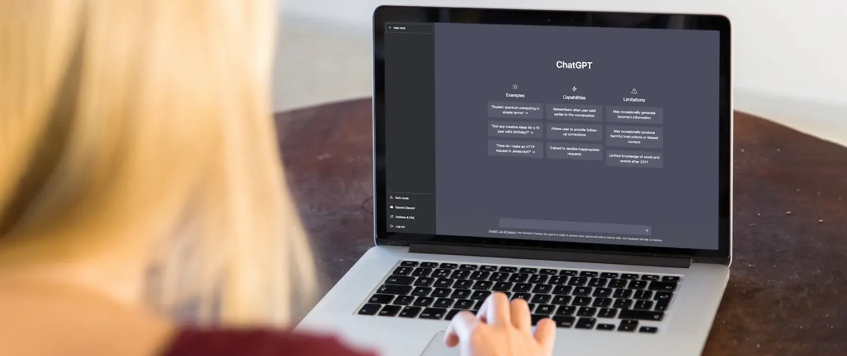 ChatGPT being used on a laptop