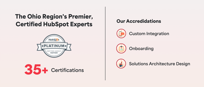 Ohio Region's Premier, Certified Hubspot Experts Graphic