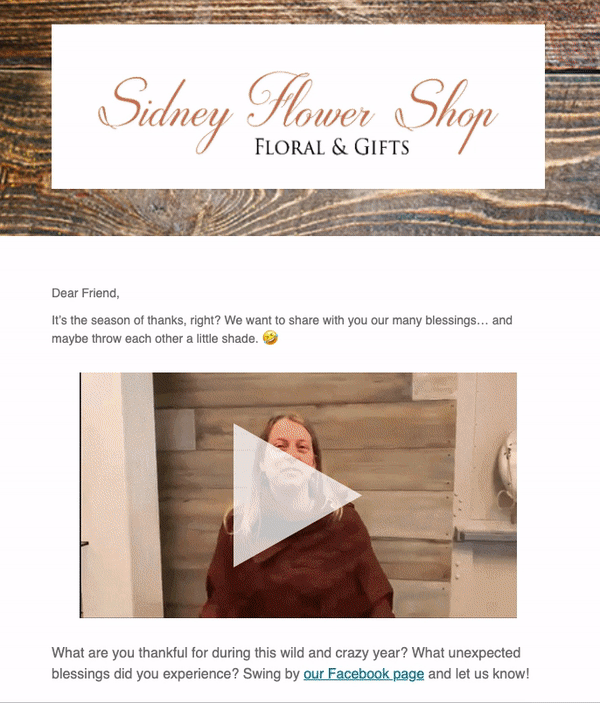 sidney flower shop email preview